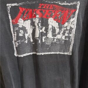 Vintage punk rock band the Unseen faded Black Graphic Band T-Shirt fits like a L